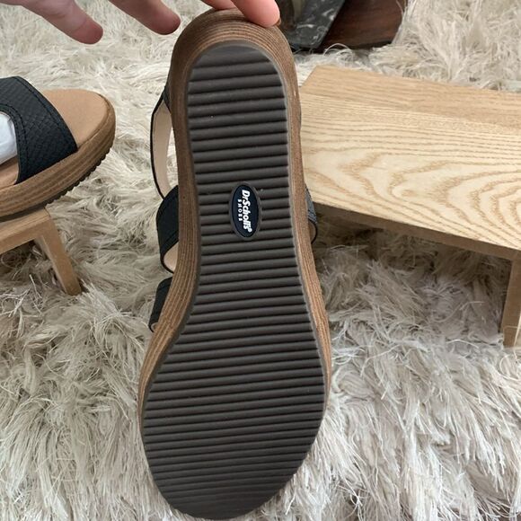 Dr. Scholl's Shoes Women's Long Island Ankle Straps Black Sandal Size 10 Medium - Picture 9 of 17